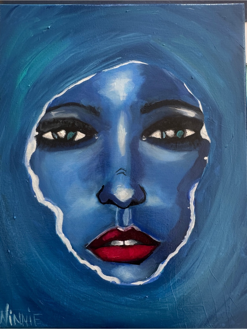 Original Oil Painting "Oops I Opened A Portal" - 11" x 14" - Picture 4 of 7